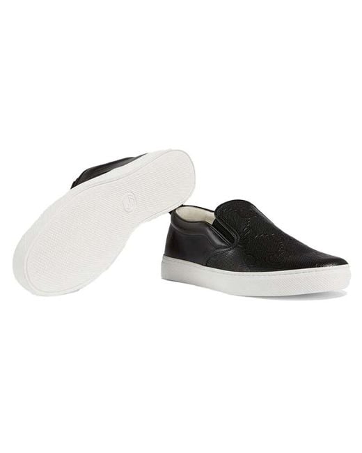 Gucci Black Slip-On 'Gg Embossed for men