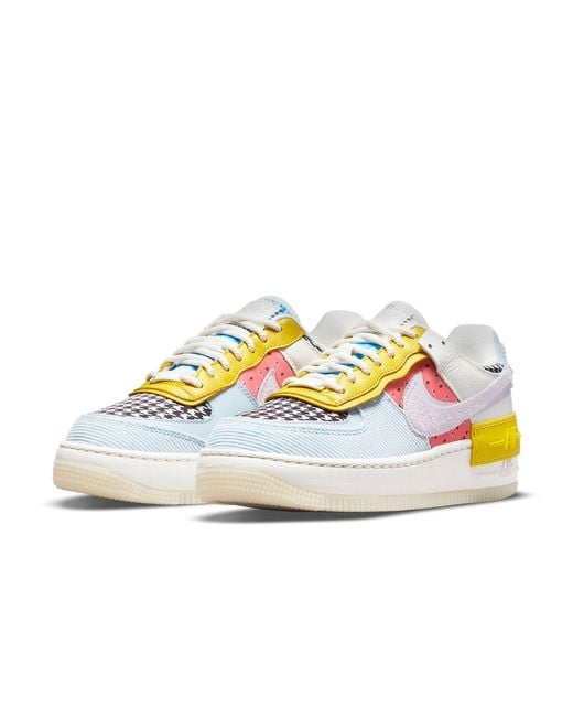Nike White (Wmns) Air Force 1 Shadow 'Patchwork'