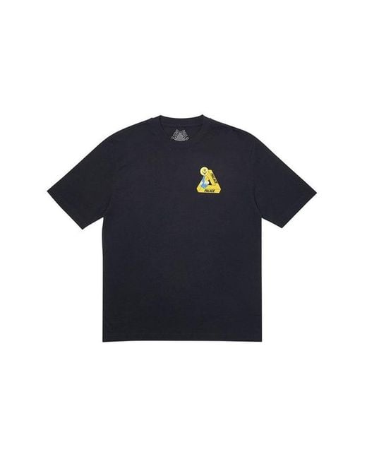 Palace Blue Tri-Smiler Back Large Printing Short Sleeve