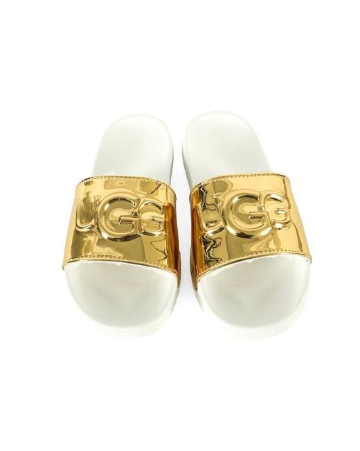 Ugg Yellow (Wmns) Royale Graphic Metallic Slides