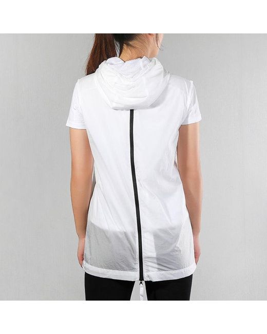 Nike White (Wmns) Sleeveless Casual Sports Hooded Vest
