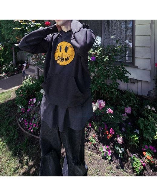 Drew House Blue Deconstructed Mascot Hoodie 'Faded' for men