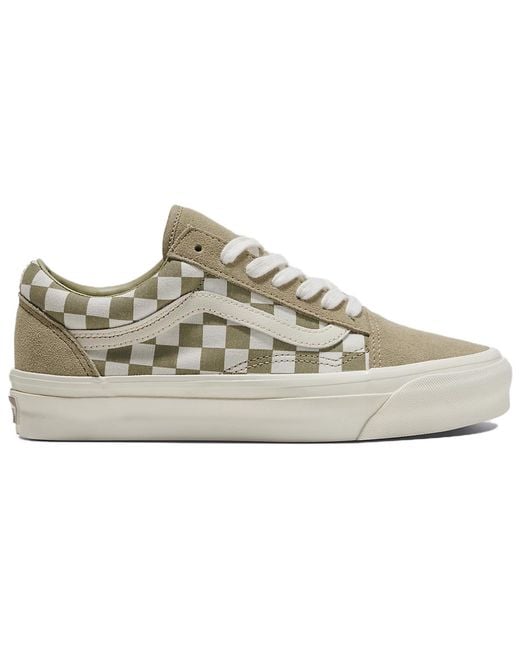 Vans White Mte Old Skool Checkerboard 'Sage' for men