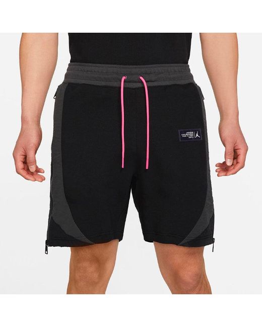 Nike Blue 23 Engineered Side Zipper Contrasting Colors Knit Sports Shorts for men