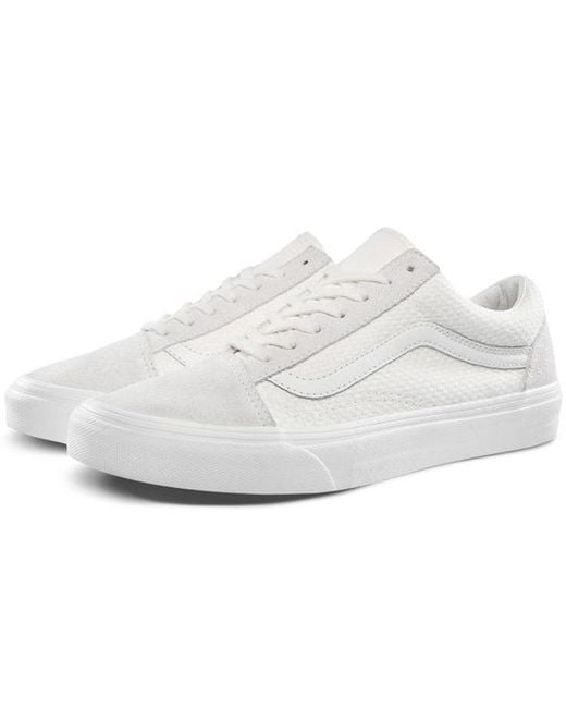 Vans White Old Skool 'Woven Check for men
