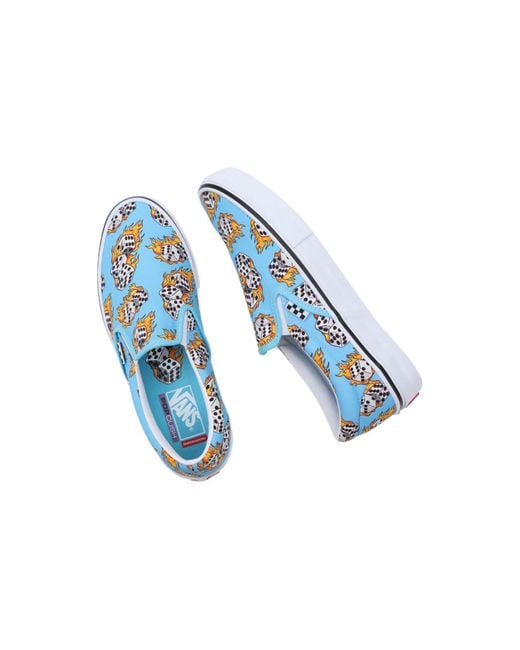 Vans Blue Skate Slip-On Flame Dice' for men
