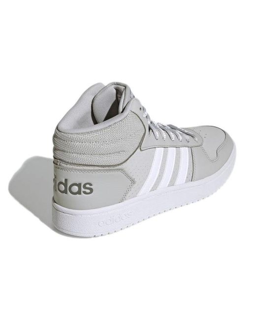 Adidas White Hoops 2.0 Mid for men