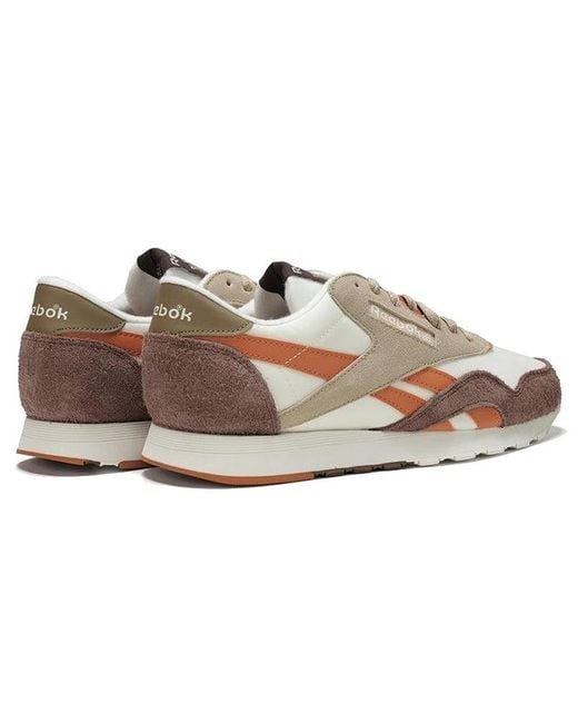 Reebok White Classic Nylon Vintage 'Mahogany Terracotta' for men