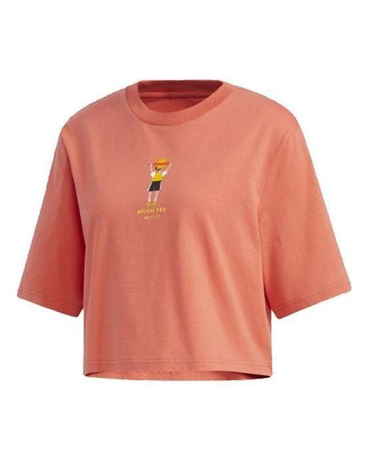 Adidas Orange (Wmns) Neo Casual Sports Short Sleeve