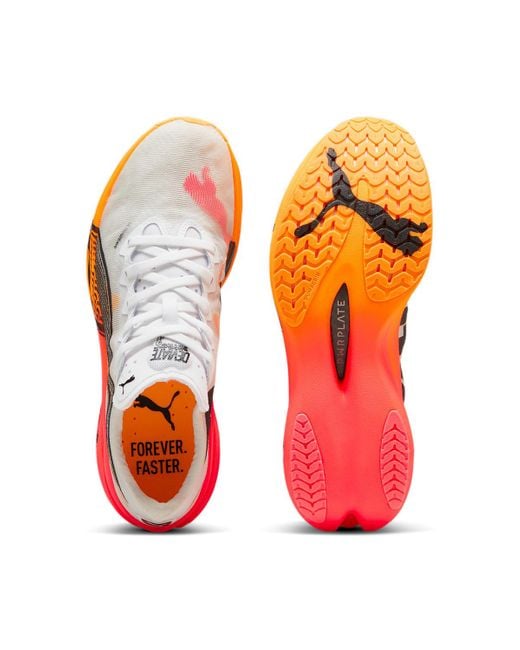 PUMA White Deviate Nitro Elite 3 Sunset Glow' for men
