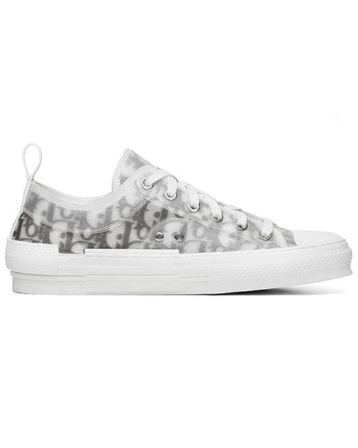 Dior White B23 Low Top 'Logo Oblique' for men