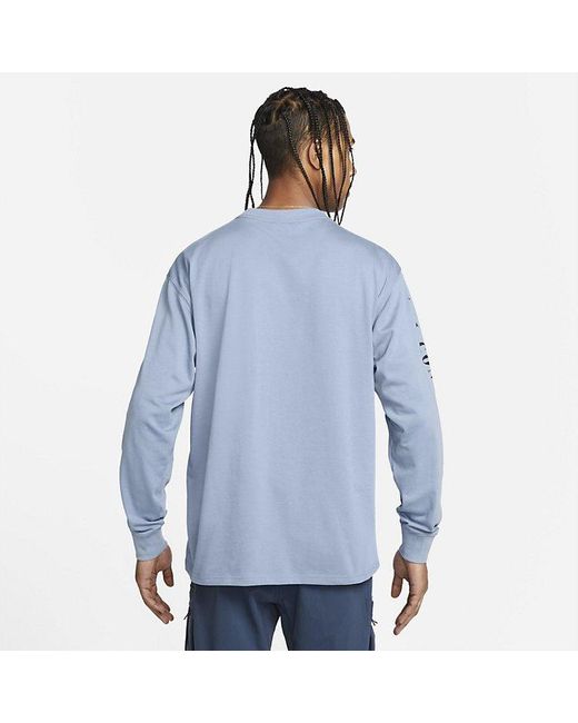 Nike Blue Acg Long Sleeve Flower Tee 'Ashen Slate' for men