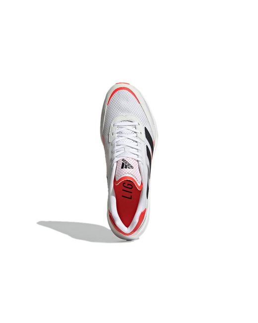 Adidas White Adizero Boston 10 Shoes for men