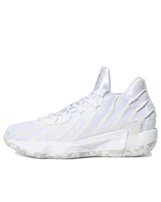 Adidas White Dame 7 Gca 'Never Follow' for men