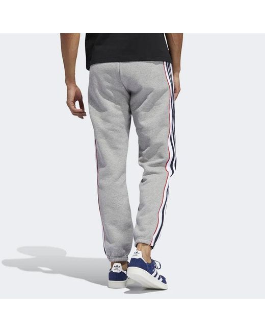 Adidas Gray Originals 3-Stripes Panel Sweat Pants for men