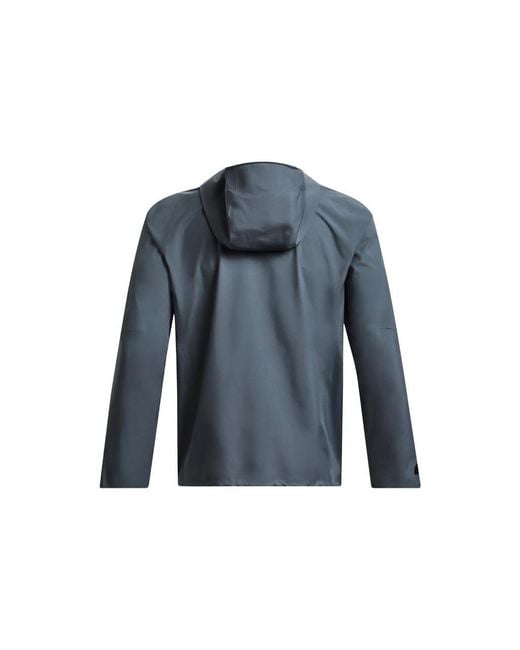 Under Armour Blue Stretch Woven Windbreaker Jacket for men