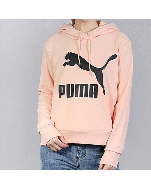 PUMA Pink (Wmns) Classics Logo Hoodie