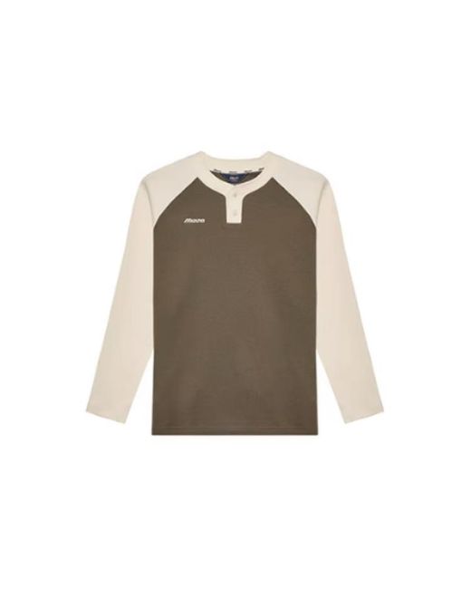 Mizuno Brown Heritage Long Sleeve Shirt for men