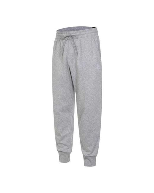 Adidas Gray Essentials Single Jersey Tapered Cuff Pants for men