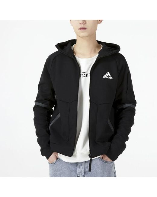 Adidas Black M D4Gmdy Fzhd Sports Hooded Jacket for men