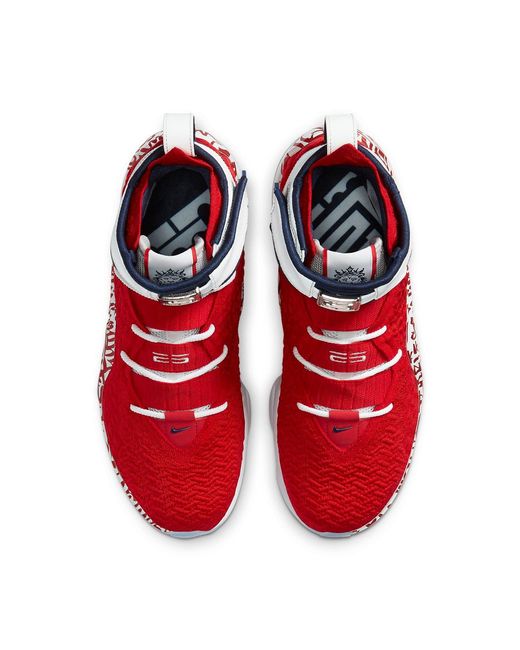 Nike Red Lebron 17 'Lebron 4 Graffiti' for men