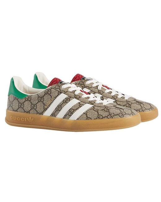 adidas Originals X Gucci Gazelle gg Supreme Shoes in Natural for Men | Lyst