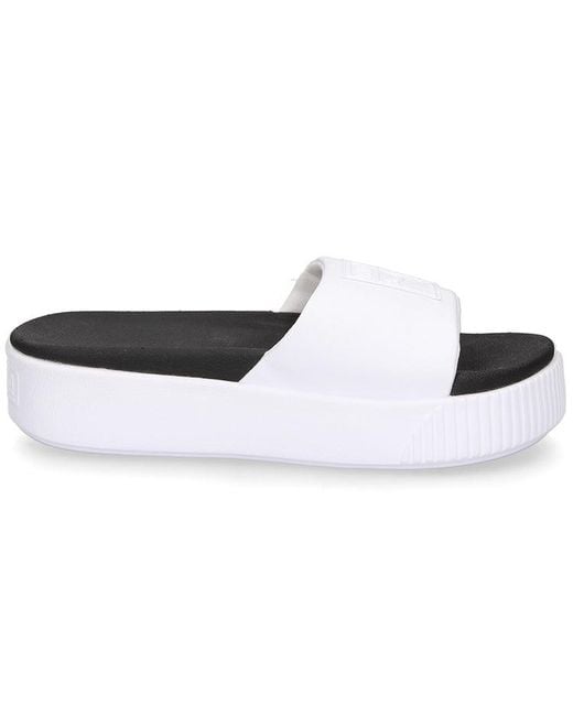 PUMA White (Wmns) Platform Slide Bold Sd