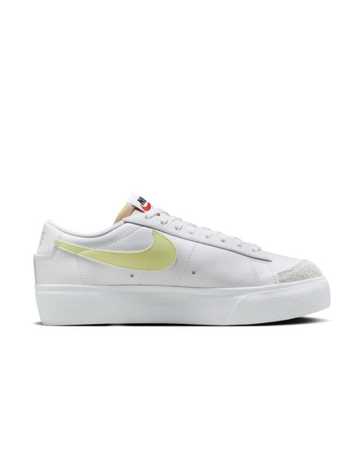 Nike White (Wmns) Blazer Low Platform Life Lime'