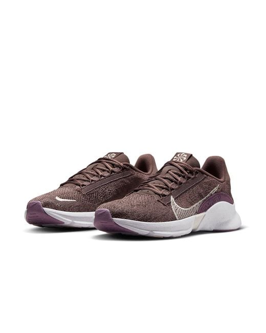 Nike Brown (Wmns) Superrep Go 3 Flyknit Next Nature 'Plum Eclipse'