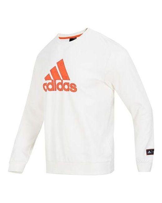Adidas White Cm Gfx Crew for men