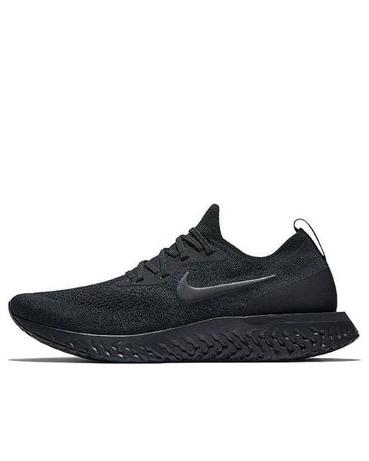 Nike Black Epic React Flyknit 'Triple' for men