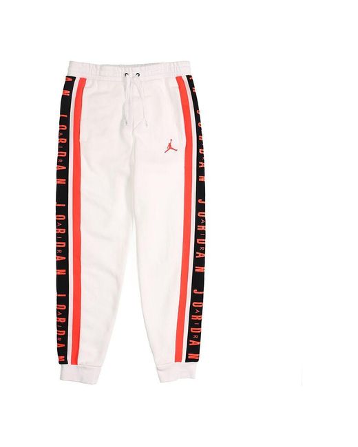 Nike Printing Bunde Feet Baketba Feece Ined Port Ong Pant White in Red for  Men | Lyst