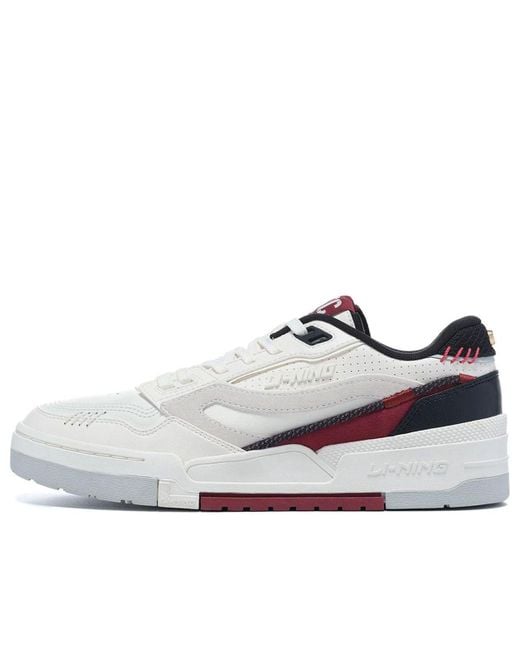 Li-ning White 001 Btc Prm Burgundy' for men