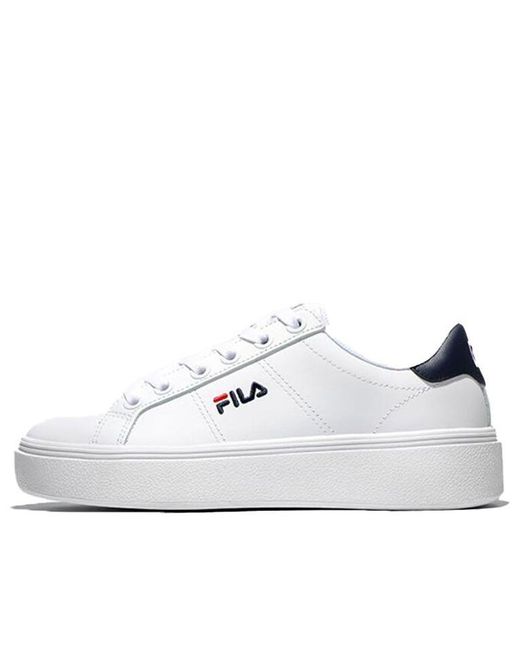 Fila Court Plumpy Low Top Board Shoes White/black | Lyst