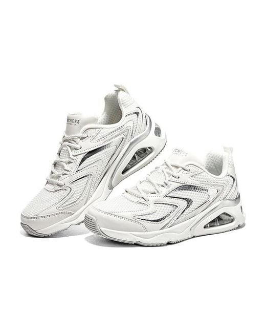 Skechers White (Wmns) Tres-Air Uno Vision-Airy