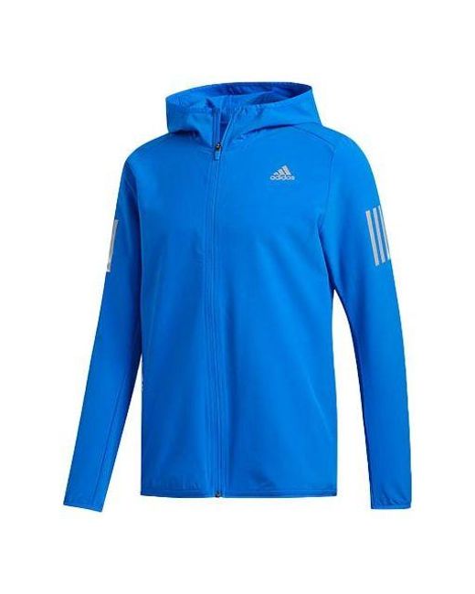 Adidas Blue Own The Run Jkt Running Sports Jacket for men