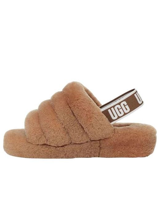 Ugg Brown (Wmns) Fluff Yeah Slides 'Chestnut'