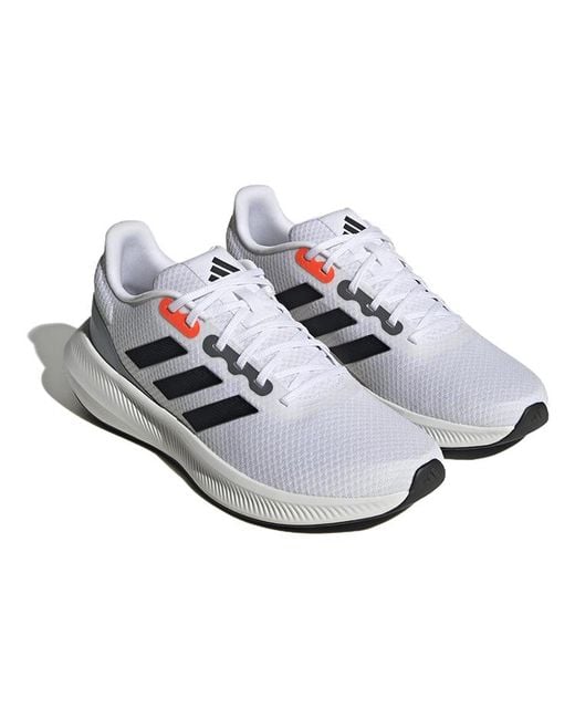 Adidas White Runfalcon Wide 3 Running Shoes for men