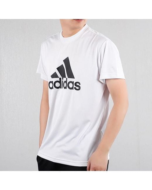 Adidas White M Mh Bos Tee Training Sports Short Sleeve for men
