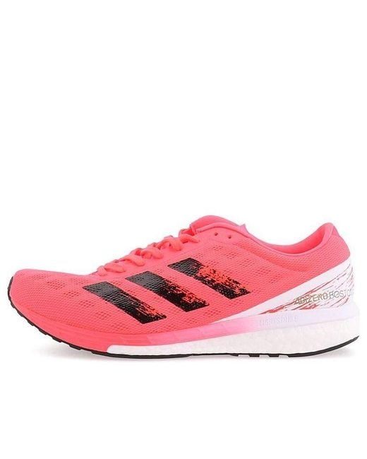 Adidas Pink Adizero Boston 9 'Signal' for men
