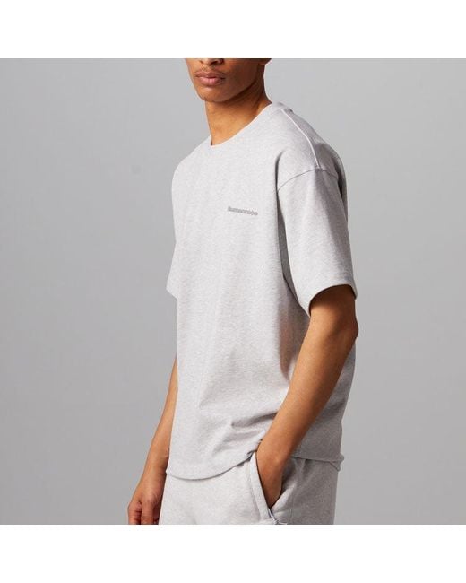 Adidas Gray X Pharrell Humanrace Small Logo T-Shirt for men
