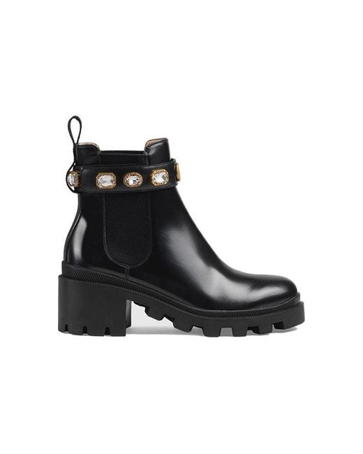 Gucci Black (Wmns) Ankle Boot With Belt Leather'