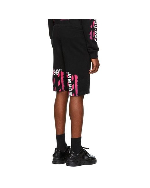 Off-White c/o Virgil Abloh Blue C/O Virgil Abloh Diag Stencil Sweatshorts for men