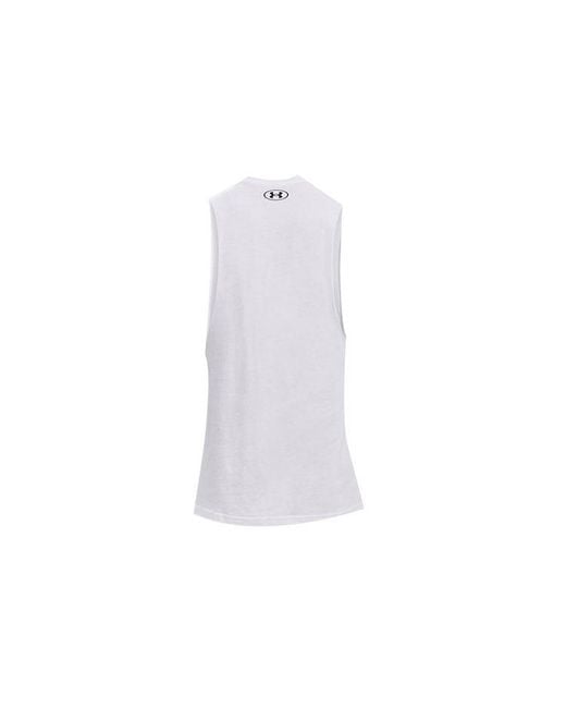 Under Armour White Training Graphics Tank Top for men