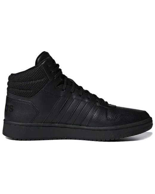 Adidas Black Hoops 2.0 Mid for men