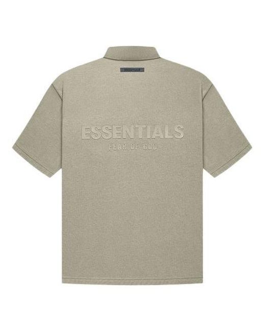 Fear Of God Gray Fw21 Logo Polo Shirt 'Pistachio' for men