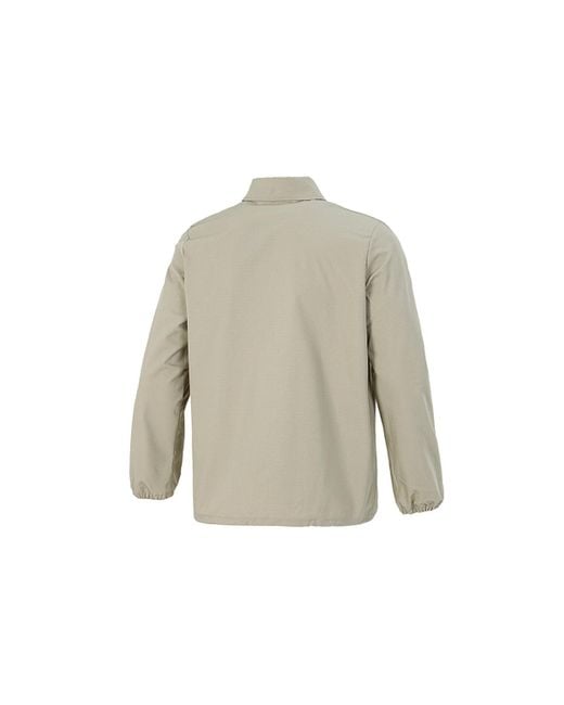 PUMA Gray Embroidered Small Label Solid Color Logo Sports Woven Jacket for men