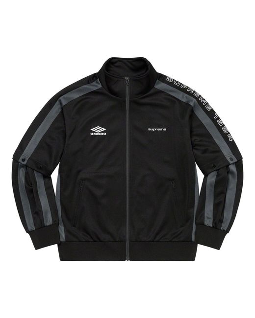 Supreme Black X Umbro Snap Sleeve Jacket for men