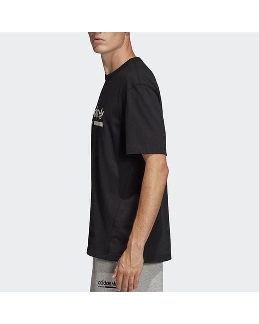 Adidas Black Originals Printing Logo Short Sleeve for men