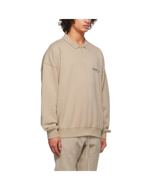 Fear Of God Natural Fw21 French Terry Polo Shirt 'Tan' for men